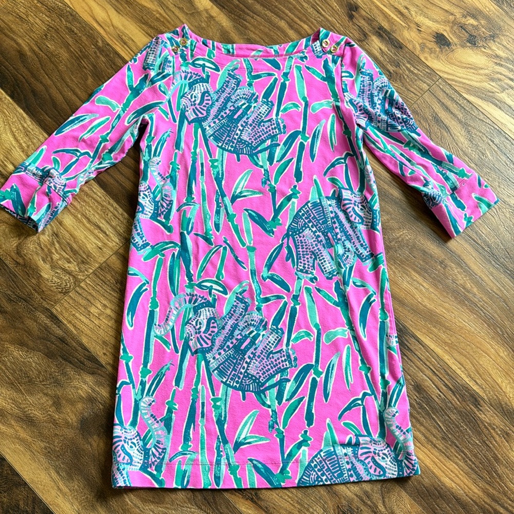 Lilly Pulitzer dress M 6-7 Elephant Print